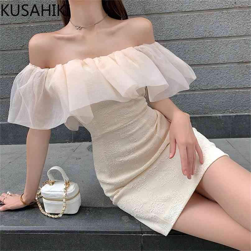 Summer Slash Neck Ruffle Dresses Sexy Slim Women Bodycon Dress Korean Sleeveless Strapless Vestido Mujer 6J777 210603, Photo color
Summer Slash Neck Ruffle Dresses Sexy Slim Women Bodycon Dress Korean Sleeveless Strapless Vestido Mujer 6J777 210603, Photo color