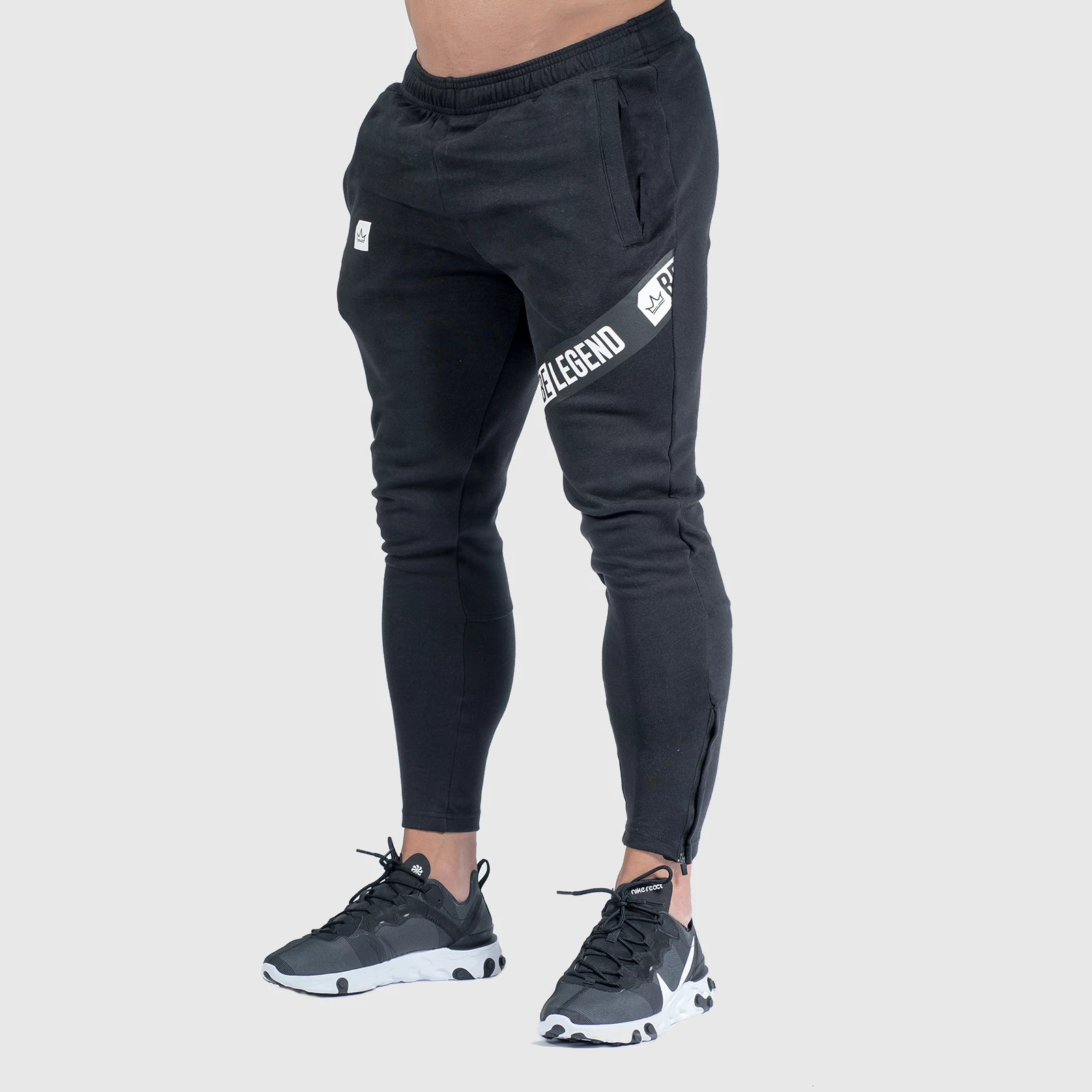 Joggers Sweatpants Mens Slim Casual Pants Solid Color Gyms Workout Cotton Sportswear Autumn Male Fitness Crossfit Track Pants 201118