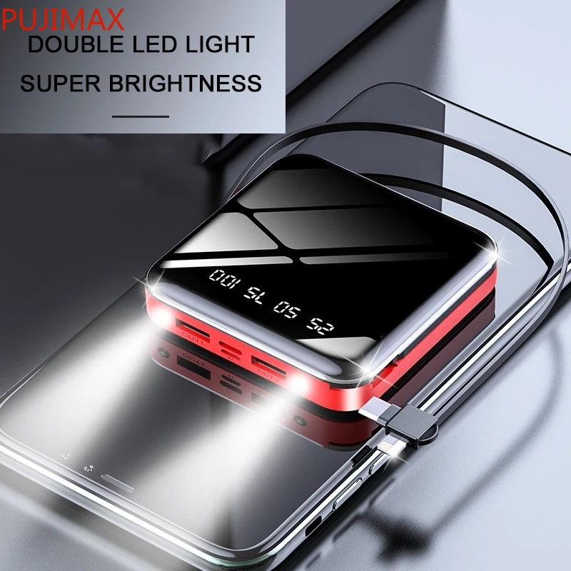 PUJIMAX 20000mAh Mini Power Bank For Xiaomi iPhone 10000mah External Battery Powerbank with Cable LED Display Portable Charger
PUJIMAX 20000mAh Mini Power Bank For Xiaomi iPhone 10000mah External Battery Powerbank with Cable LED Display Portable Charger