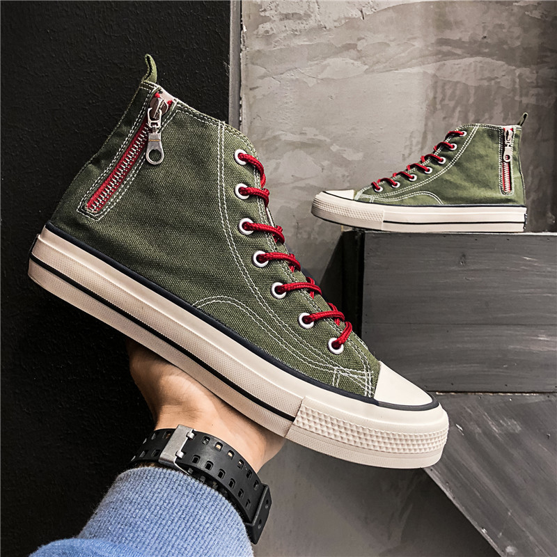 Canvas Vulcanize Shoes Men Side Zipper Fashion Sneakers High Top 2021 New Male Fashion White/black Shoes Sneakers Flats f66Dress Shoes
Canvas Vulcanize Shoes Men Side Zipper Fashion Sneakers High Top 2021 New Male Fashion White/black Shoes Sneakers Flats f66Dress Shoes