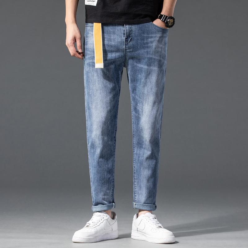 Men's Jeans HENCHIRY Four Seasons Baggy Breathable Washable Ankle-Length Pants Slim Simple Versatile Straight Harem, W559
Men's Jeans HENCHIRY Four Seasons Baggy Breathable Washable Ankle-Length Pants Slim Simple Versatile Straight Harem, W559