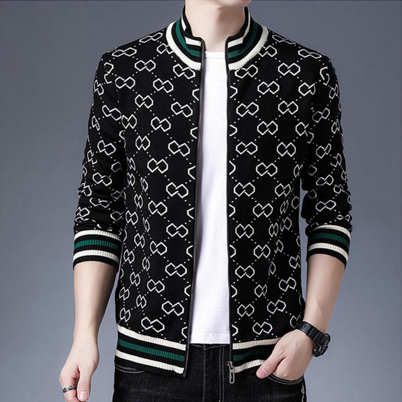 Top Grade Knitted Sweater Men Autumn Winter Brand Fashion Men Cardigan Sweaters Black Korean Casual Coats Jacket Mens Clothing, Color 1
Top Grade Knitted Sweater Men Autumn Winter Brand Fashion Men Cardigan Sweaters Black Korean Casual Coats Jacket Mens Clothing, Color 1