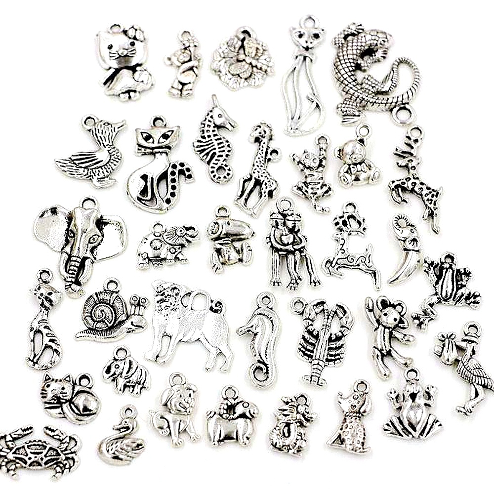 140pcs Antique Silver Alloy Animals Charm Pendant For Jewelry Making Bracelet Necklace DIY Accessories
140pcs Antique Silver Alloy Animals Charm Pendant For Jewelry Making Bracelet Necklace DIY Accessories