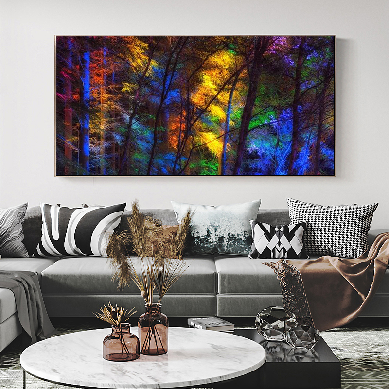 Large Size colorful forest trees Canvas Poster Art Prints for Living Room Decorative Picture Modern Home