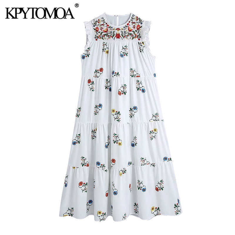 KPYTOMOA Women Chic Fashion Floral Print Patchwork Embroidered Midi Dress Vintage Ruffled Sleeves Female Dresses Mujer 210608, As picture
KPYTOMOA Women Chic Fashion Floral Print Patchwork Embroidered Midi Dress Vintage Ruffled Sleeves Female Dresses Mujer 210608, As picture