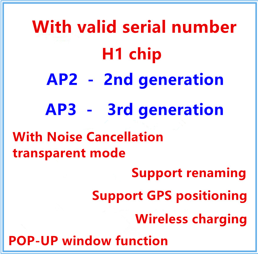 With Noise Cancellation Air pro Renamed headset AP2 Ap3 Generation 3 pro Wireless Charging Bluetooth Earphones GPS 2 gen 3 gen Earbuds
With Noise Cancellation Air pro Renamed headset AP2 Ap3 Generation 3 pro Wireless Charging Bluetooth Earphones GPS 2 gen 3 gen Earbuds