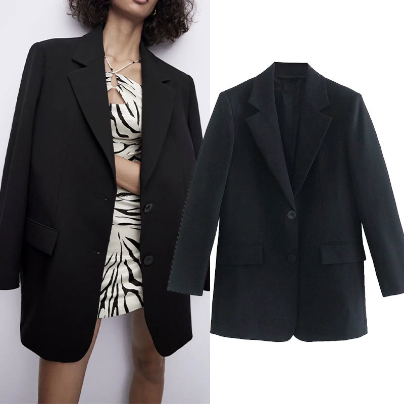 women's suits & blazers za female down jacket, plain black office sweater vintage and stylish chic, long sleeve 6qxc, White;black
women's suits & blazers za female down jacket, plain black office sweater vintage and stylish chic, long sleeve 6qxc, White;black