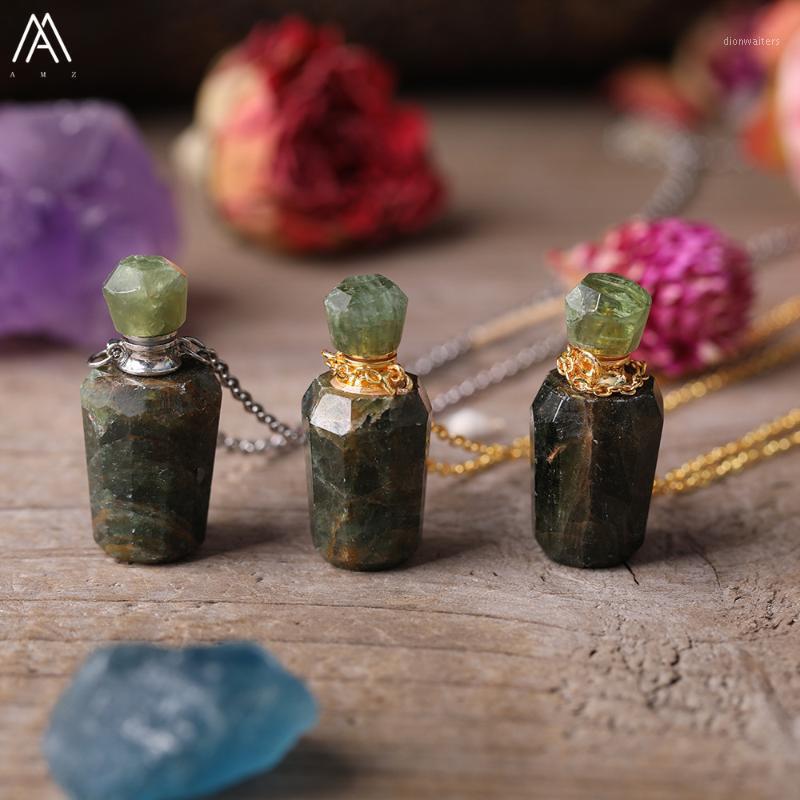 Natural Green Jaspers Gold Perfume Bottles Pendant Necklace For Femme Women Gems Stone Essential Oil Diffuser Healing Jewelry Chains
Natural Green Jaspers Gold Perfume Bottles Pendant Necklace For Femme Women Gems Stone Essential Oil Diffuser Healing Jewelry Chains