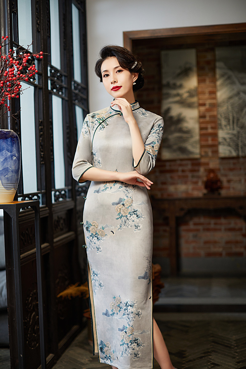 Ethnic Clothing Size Plus Qipao Slim Party Dresses Vestido Women's Oriental Style Chinese Style