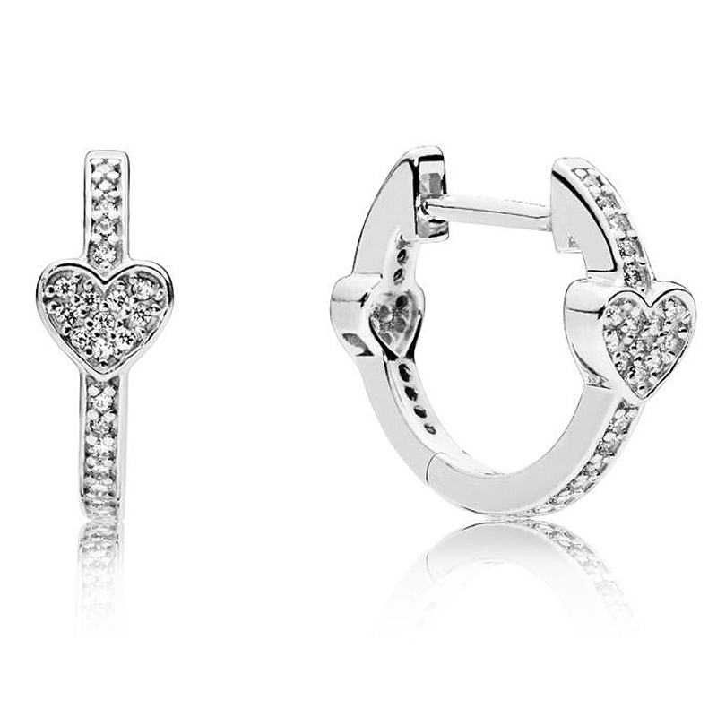 Fashion Stud Earrings 925 Sterling Silver Rose Droplets Heart Circles Radiant Elegance Enchanted Crown For Women Jewelry Gift