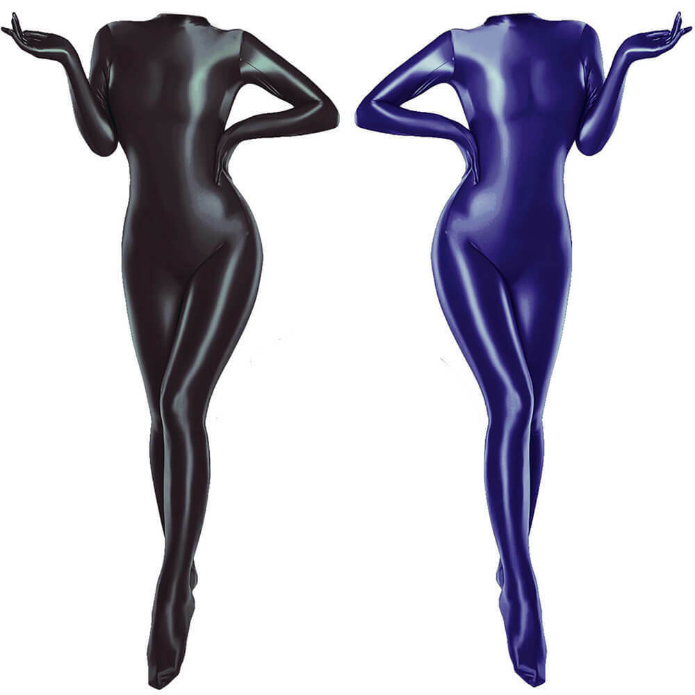 Womens Mens One-Piece High Glossy Satin Jumpsuits Rompers Long Sleeve Zipper Back Full Length Wet Look Leotard Bodysuit with Finger Gloves Catsuit Plus Size, Black
Womens Mens One-Piece High Glossy Satin Jumpsuits Rompers Long Sleeve Zipper Back Full Length Wet Look Leotard Bodysuit with Finger Gloves Catsuit Plus Size, Black