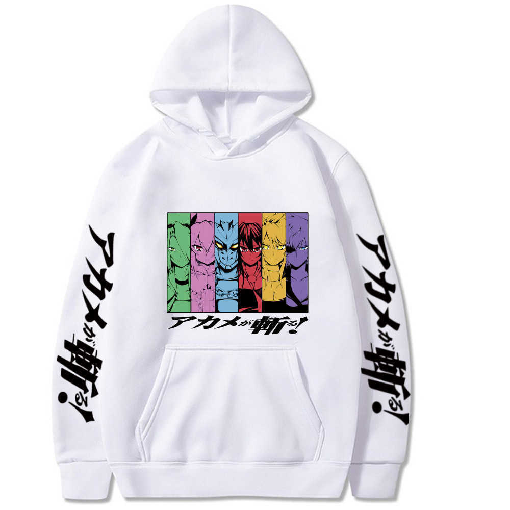 2021 Anime Akame Ga Kill Pullover Tops Long Sleeve Hip Hop Fashion Hoodie Y0804