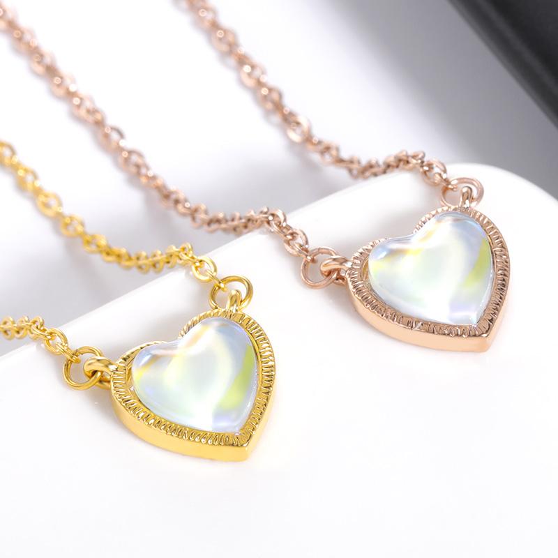 Pendant Necklaces Goth Heart Necklace For Women Friend Gold Stainless Steel Chain Blue Pink Zircon Female Cute Jewlery
Pendant Necklaces Goth Heart Necklace For Women Friend Gold Stainless Steel Chain Blue Pink Zircon Female Cute Jewlery