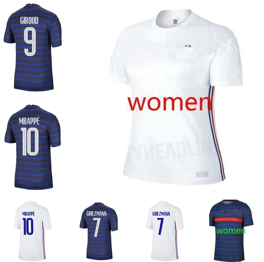 2021 Newests WOMEN France soccer jerseys POGBA GRIEZMANN PAYET KANTE Mbappe Football shirts 20 21 PAVARD home away femmes maillot de foot, Black
2021 Newests WOMEN France soccer jerseys POGBA GRIEZMANN PAYET KANTE Mbappe Football shirts 20 21 PAVARD home away femmes maillot de foot, Black