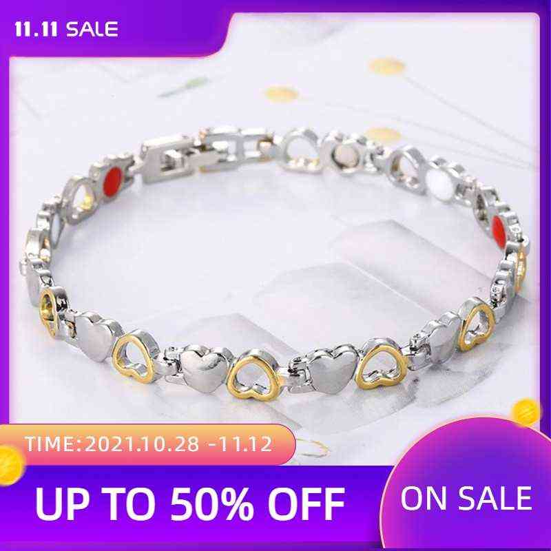 1pc Magnetic Health Bracelet Steel Chain Link Heart Shape Couples Bracelets for Women Mens Twisted Wristbands Jewelry
1pc Magnetic Health Bracelet Steel Chain Link Heart Shape Couples Bracelets for Women Mens Twisted Wristbands Jewelry