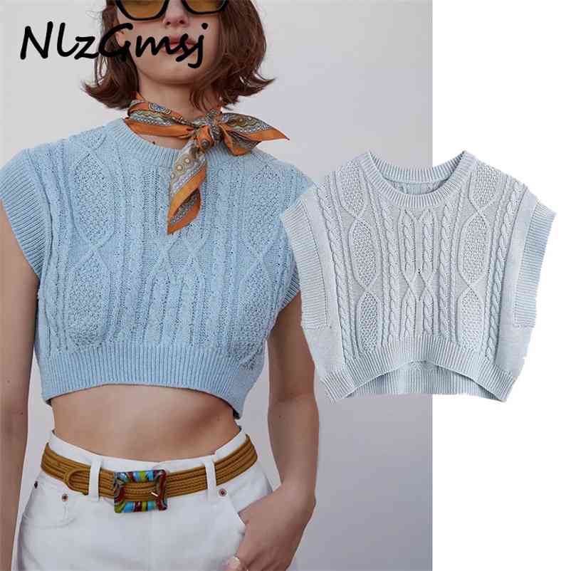 Vest Women Fashion Knitted Cropped Sweater Vintage O Neck Sleeveless Female Waistcoat Chic Short Tops 04 210628, As picture
Vest Women Fashion Knitted Cropped Sweater Vintage O Neck Sleeveless Female Waistcoat Chic Short Tops 04 210628, As picture