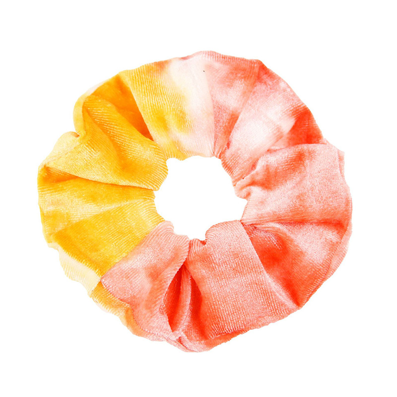 Veet Tie-dye Hair Circle Intestine Circles High Stretch Hairs Accessory Coletero Con Efecto Tie Dye De Terciopelo Con Forma De Diamante Lazo Para El C