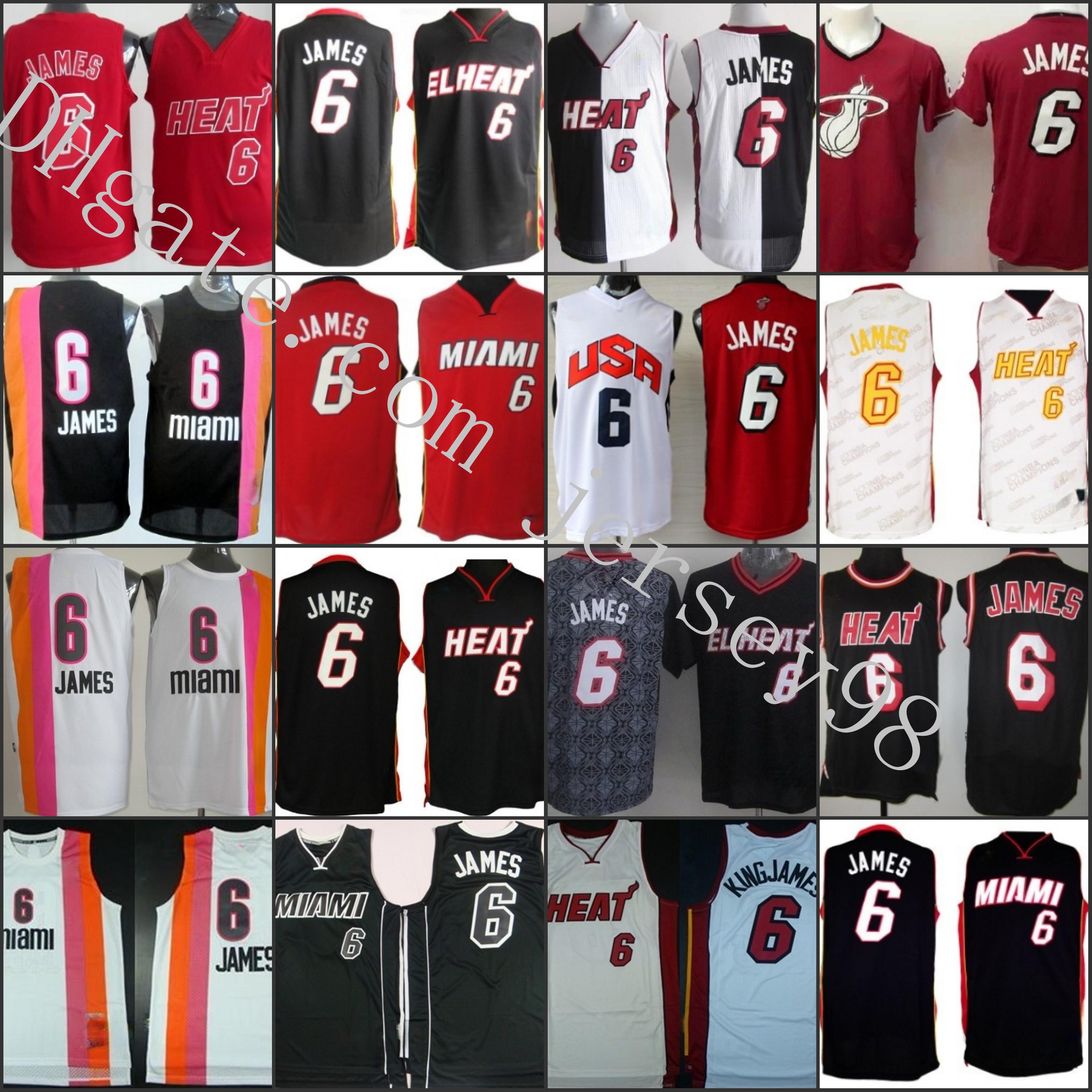 Miami Heat men #6 LeBron James All Black NBA With Orange Fashion Jersey, Black;red
Miami Heat men #6 LeBron James All Black NBA With Orange Fashion Jersey, Black;red