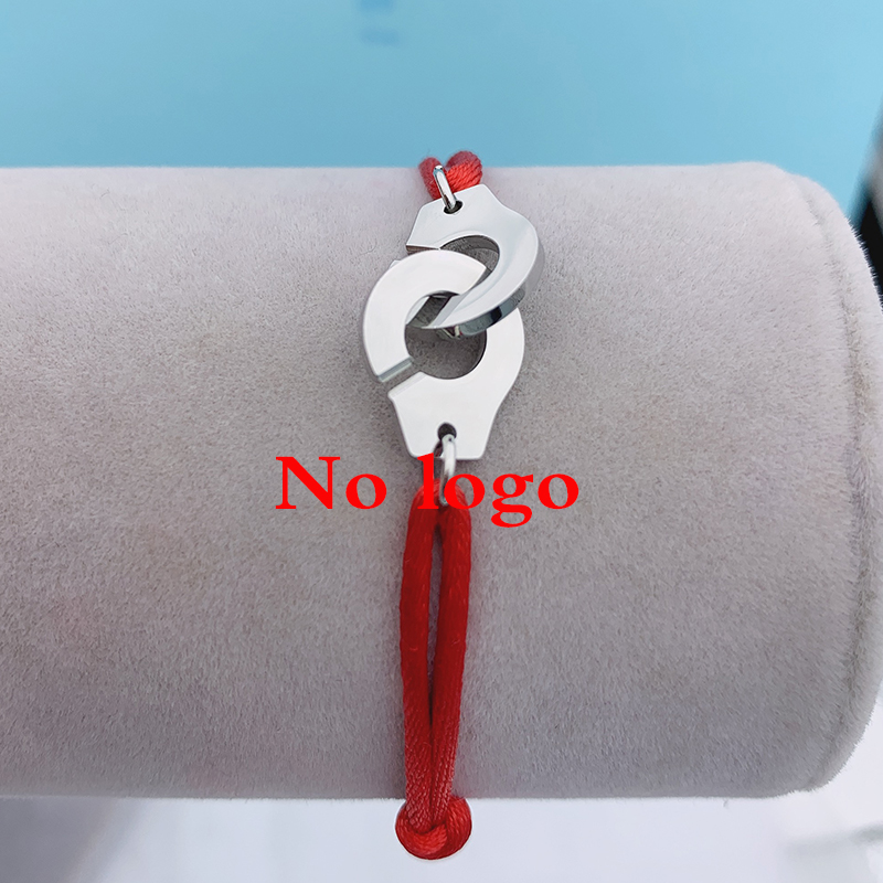 Stainless Steel Cuff Handcuff Rope Chain Bracelet Adjustable Size Men Women Unisex Menottes Bijoux Corde DIY