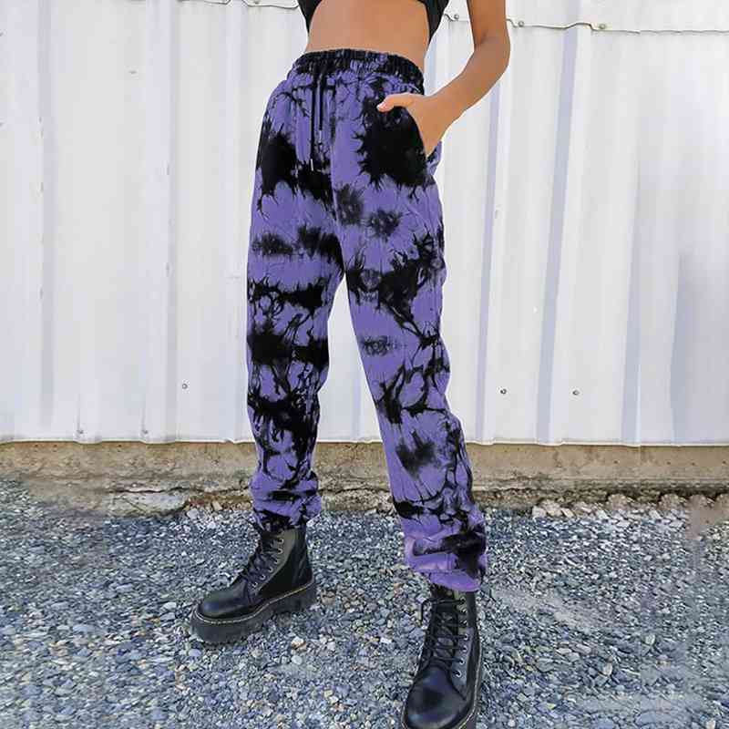 high street pants for women casual tie-dyed trousers female high elasticity elastic band cargo pants with pockets, Black;white
high street pants for women casual tie-dyed trousers female high elasticity elastic band cargo pants with pockets, Black;white