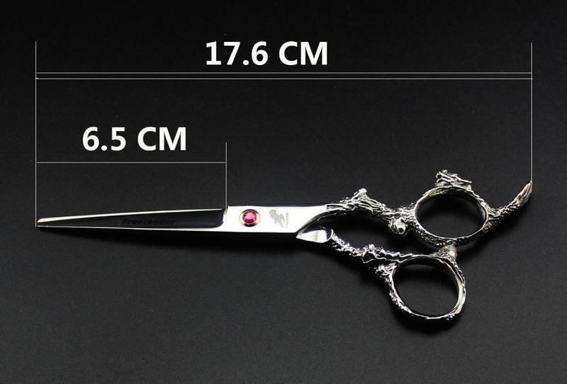 6" hair scissors professional salon hairdressing japanese barber Colorful dragon handle styling 220212