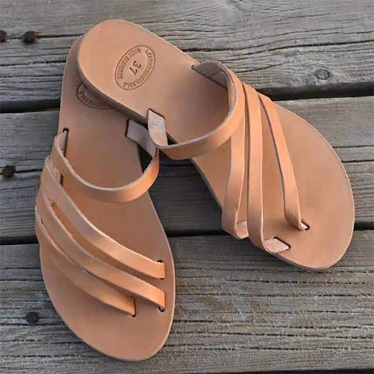 Slippers Women's Flat Sandals Beach Outdoor Breathable Wear-resistant Lightweight Large Shoes Size 35-43, Brown 
Slippers Women's Flat Sandals Beach Outdoor Breathable Wear-resistant Lightweight Large Shoes Size 35-43, Brown