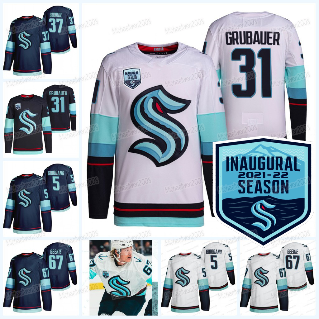 Seattle Kraken 2021-22 Inaugural Season Jersey Philipp Grubauer Morgan Geekie Riley Sheahan Mark Giordano Yanni Gourde Jaden Schwartz Adam Larsson Chris Driedger, Women
Seattle Kraken 2021-22 Inaugural Season Jersey Philipp Grubauer Morgan Geekie Riley Sheahan Mark Giordano Yanni Gourde Jaden Schwartz Adam Larsson Chris Driedger, Women