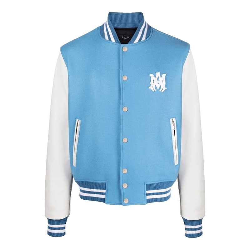 Designer Jackets i Brand Amir 21fw Amiry Embroidered Color Blocking Pilot Cotton Men's and Women's Jacket Baseball Jacket Winter Jacket Coat, Sky blue
Designer Jackets i Brand Amir 21fw Amiry Embroidered Color Blocking Pilot Cotton Men's and Women's Jacket Baseball Jacket Winter Jacket Coat, Sky blue