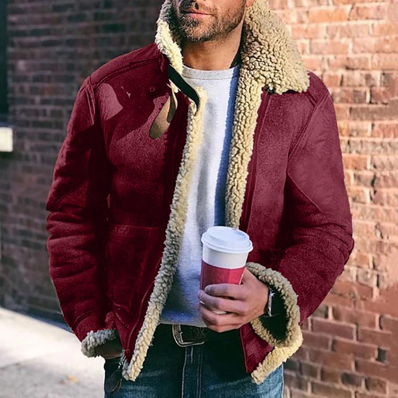 Men's Jackets Men Warm 2021 Casual Autumn And Winter The Lamb Jacket Long Sleeve Fur Collar Sweatshirt Leather Outwear Male Thermal, Black;brown
Men's Jackets Men Warm 2021 Casual Autumn And Winter The Lamb Jacket Long Sleeve Fur Collar Sweatshirt Leather Outwear Male Thermal, Black;brown