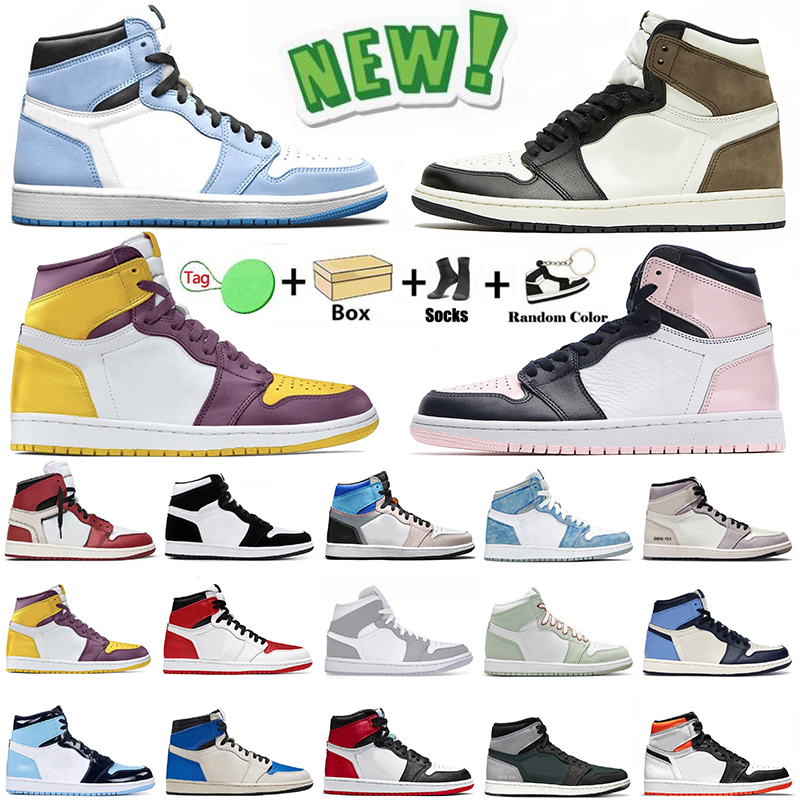 1s University Blue UNC Mens Womens Basketball Shoes Jumpman 1 High OG Dark Mocha Pollen Obsidian Bordeaux Trainers Hyper Royal Seafoam Sport Sneakers With Box Size 13, A21 digital pink 36-40
1s University Blue UNC Mens Womens Basketball Shoes Jumpman 1 High OG Dark Mocha Pollen Obsidian Bordeaux Trainers Hyper Royal Seafoam Sport Sneakers With Box Size 13, A21 digital pink 36-40