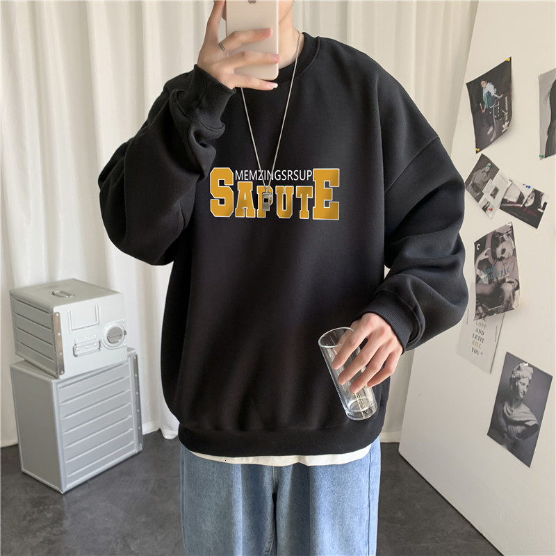 men's hoodies & sweatshirts carta plus velo solto moletom dos homens casual moda o pescoço outono inverno impressão alta rua mascu, Black
men's hoodies & sweatshirts carta plus velo solto moletom dos homens casual moda o pescoço outono inverno impressão alta rua mascu, Black