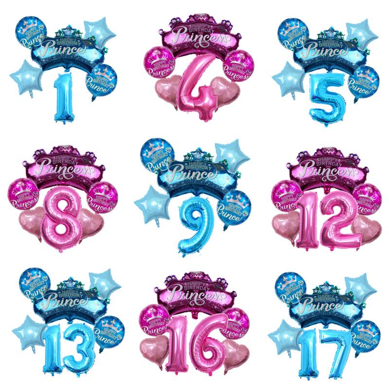 Party Decoration Prince Princess Crown Balloons Set Foil Blue Pink And 32inch Number Balloon Theme Birthday Decorations Kids
Party Decoration Prince Princess Crown Balloons Set Foil Blue Pink And 32inch Number Balloon Theme Birthday Decorations Kids