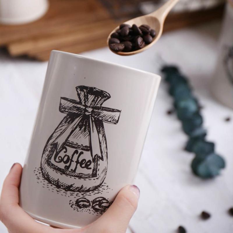 Storage Bottles & Jars 3pcs Vintage Style Tea Coffee Sugar Canisters Kitchen Tin Retro White Pots Food Containers