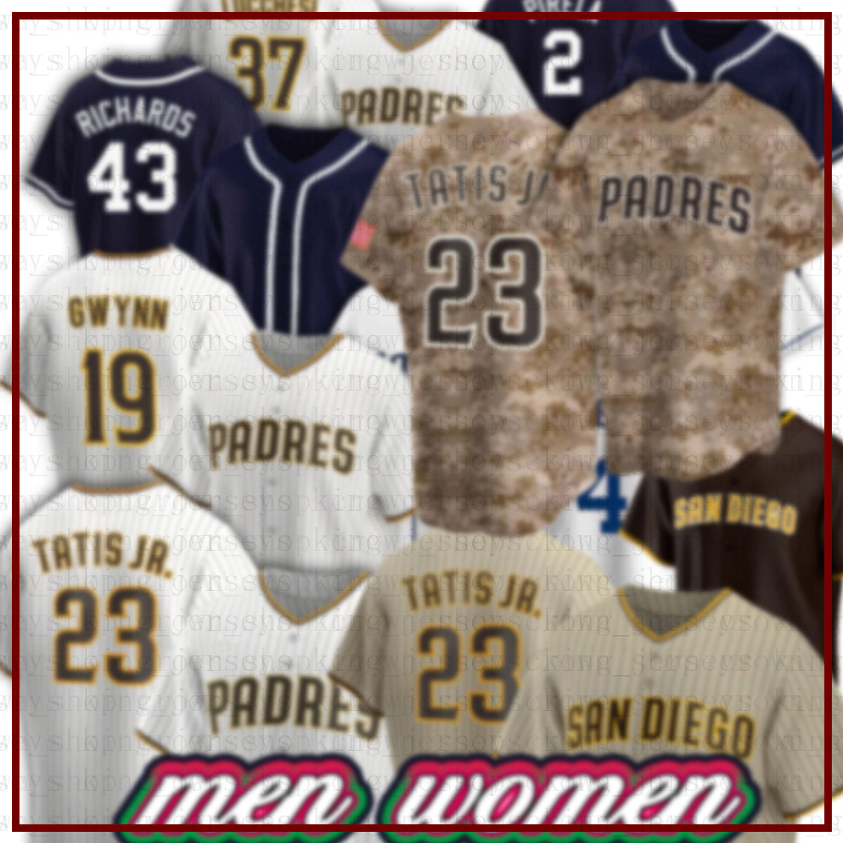 San 23 FERNANDO TATIS JR. Diego 13 Manny Machado 11 Yu Darvish Padres Baseball Jerseys Tony Gwynn 30 Eric Hosmer Padress 4 Wil Myers Jersey Javy Guerra Wil Myers z2, Men(jiao shi)
San 23 FERNANDO TATIS JR. Diego 13 Manny Machado 11 Yu Darvish Padres Baseball Jerseys Tony Gwynn 30 Eric Hosmer Padress 4 Wil Myers Jersey Javy Guerra Wil Myers z2, Men(jiao shi)