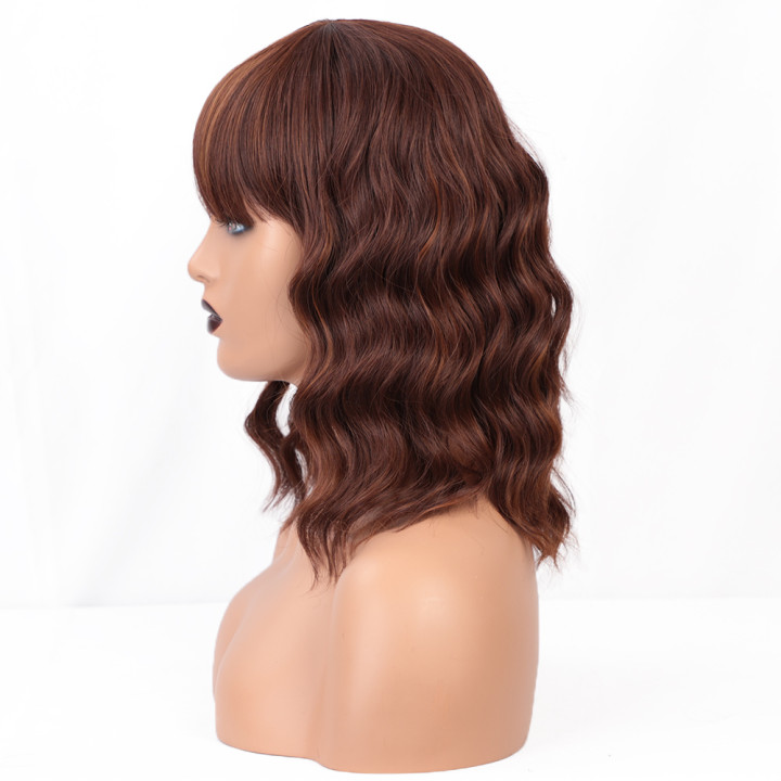 women wig 2021 new fashion high temperature silk short curly wigs synthetic wig