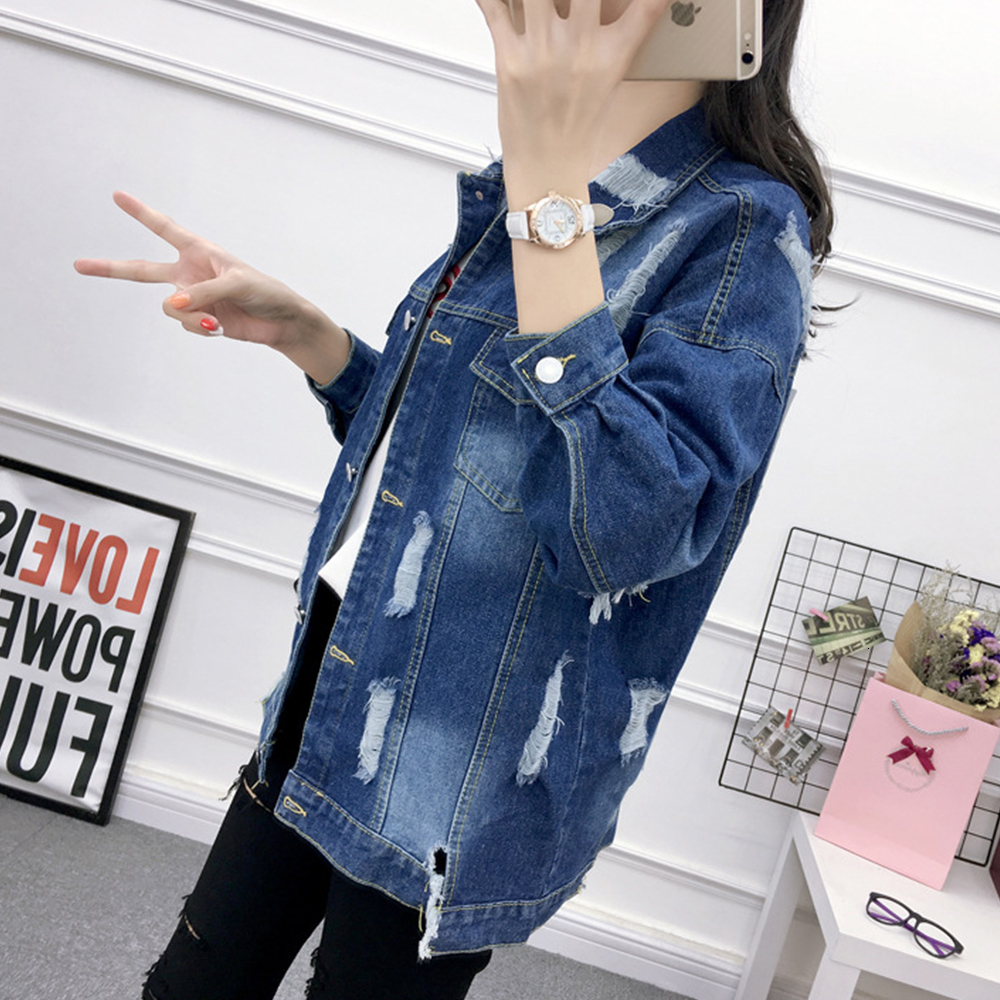 2021 New Women Fashion Vintage Patchwork Denim Autumn Casual Jean Coats Retro Blue Frayed Ripped Hole Jacket R7t5
2021 New Women Fashion Vintage Patchwork Denim Autumn Casual Jean Coats Retro Blue Frayed Ripped Hole Jacket R7t5
