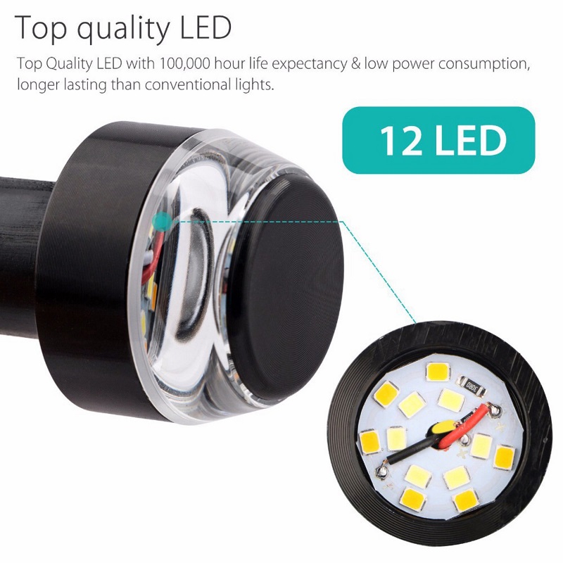 Motorcycle Handlebar Lighting Turn Signal Light Universal Indicator Flasher Motorbike Handle Bar Modified Side Marker