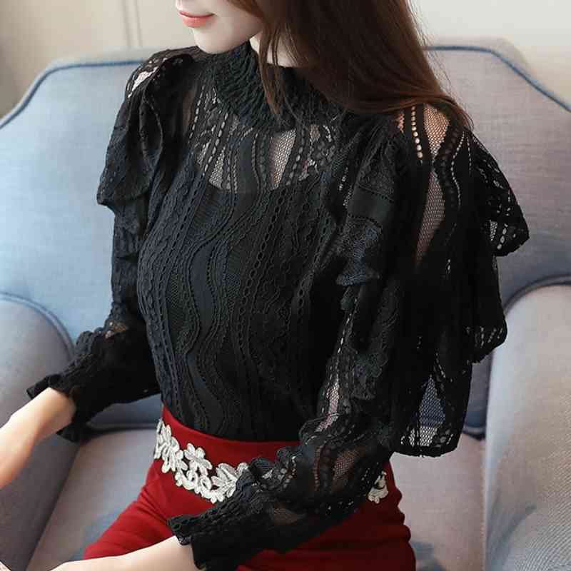 Blouse Woman Fashion Long Sleeve Women Shirts Ruffles Hollow Out Lace Blouse Women Tops Womens Tops And Blouses Blusas C23 210602, Green
Blouse Woman Fashion Long Sleeve Women Shirts Ruffles Hollow Out Lace Blouse Women Tops Womens Tops And Blouses Blusas C23 210602, Green
