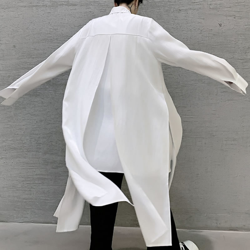 XITAO Style Medium Blouse Casual Patchwork Full Sleeve Loose Solid Color Shirt Women Spring New Yamamoto Style Top DMY3984 210225