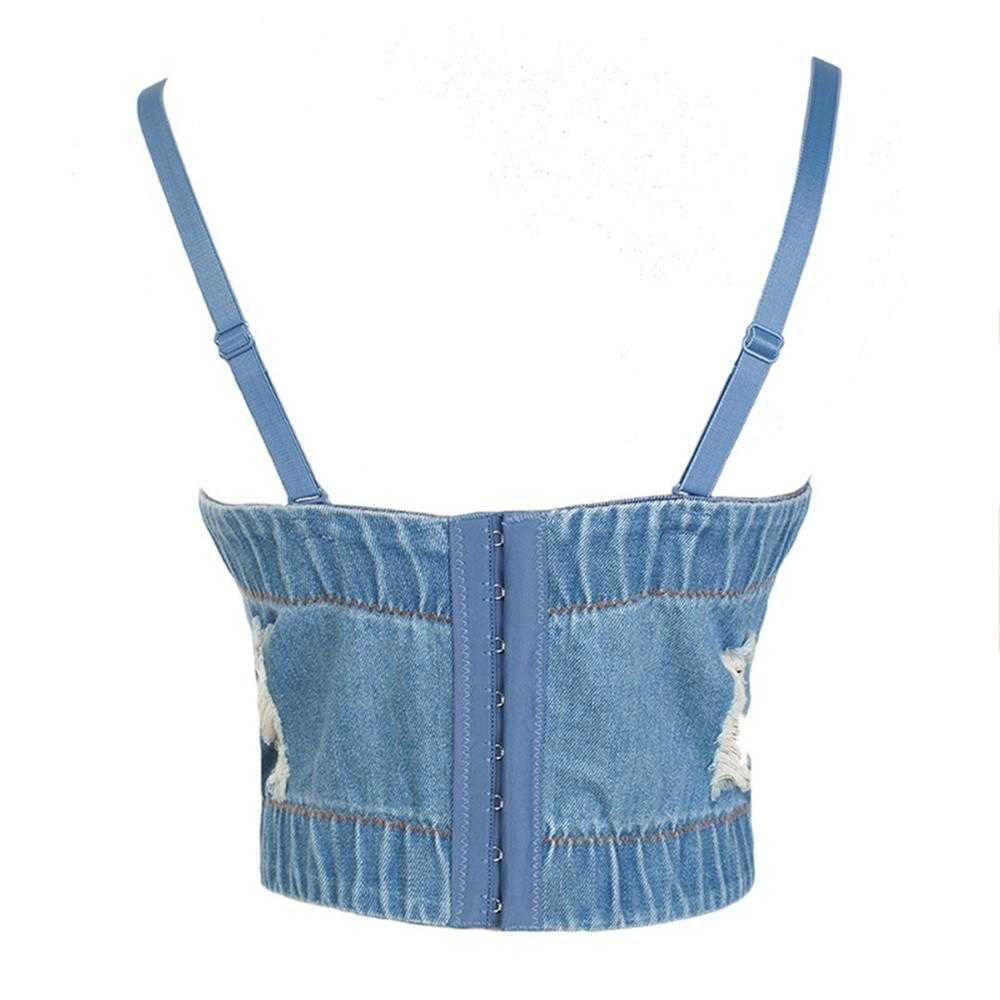 Irene Tinnie Sexy Cute Hole Cartoon Decoration Push Up Bustier Women's Bralette Cropped Top Vest Plus Size 210625