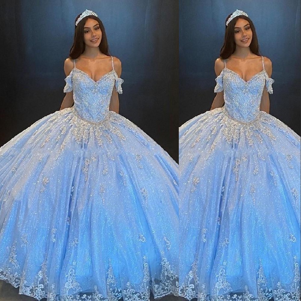 2021 Sexy Light Blue Quinceanera Dresses Spaghetti Straps Silver Lace Appliques Crystal Beaded Illusion Sequins Sweet 16 Plus Size Party Prom Dress Evening Gowns, Pink
2021 Sexy Light Blue Quinceanera Dresses Spaghetti Straps Silver Lace Appliques Crystal Beaded Illusion Sequins Sweet 16 Plus Size Party Prom Dress Evening Gowns, Pink