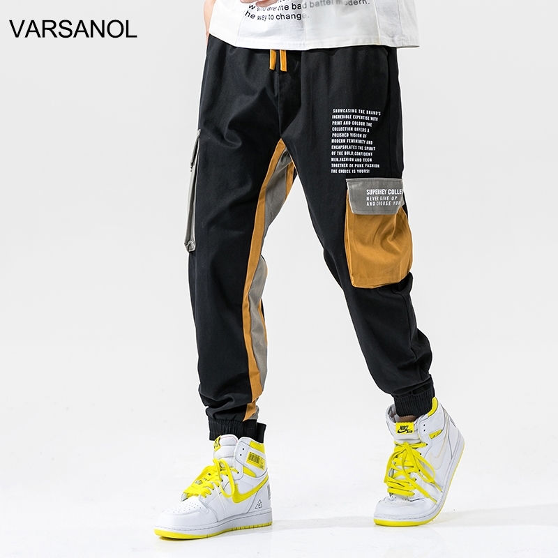 Varsanol Cotton Jogging Pants Men Letter Printed with Big Side Pockets Cargo Pants Male Harajuku Fashion Hip Hop LooseTrousers 210601, Black
Varsanol Cotton Jogging Pants Men Letter Printed with Big Side Pockets Cargo Pants Male Harajuku Fashion Hip Hop LooseTrousers 210601, Black