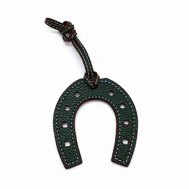 2022 INS Popular Fashion PU Leather Horse Hoof Horseshoe Bag Pendant Women Handbag Accessories Ladies Bag Charm Ornament Gifts X220214