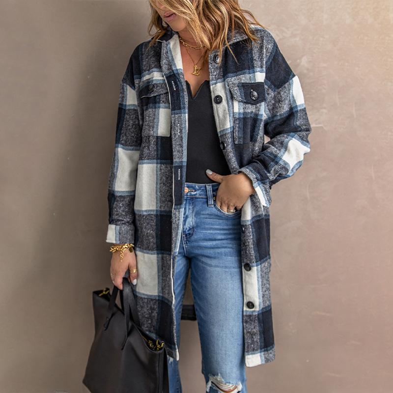 Women's Trench Coats Korean Style Plaid Woolen Coat Women 2021 Fall/winter Lapel Long-sleeved Fleece Long Casual Shirt Warm, Tan;black
Women's Trench Coats Korean Style Plaid Woolen Coat Women 2021 Fall/winter Lapel Long-sleeved Fleece Long Casual Shirt Warm, Tan;black