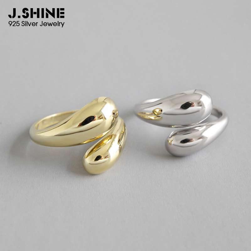 Cluster Rings JShine S925 Sterling Silver Ring Gold Minimalist Jewelry Smooth Water Drop Opening Female Wedding Engagement Finger, Golden;silver
Cluster Rings JShine S925 Sterling Silver Ring Gold Minimalist Jewelry Smooth Water Drop Opening Female Wedding Engagement Finger, Golden;silver