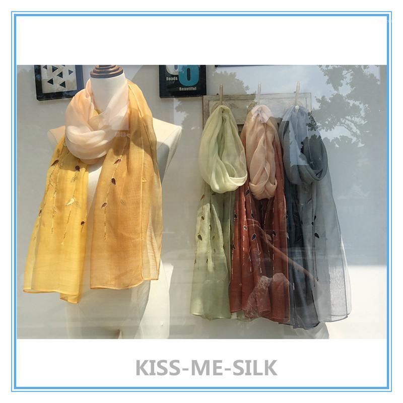 Scarves KMS Silk Wool Embroidery High-end Scarf Leaves Hand-embroidered Shawl For Girl Lady Women 68*185CM/50G, Blue;gray
Scarves KMS Silk Wool Embroidery High-end Scarf Leaves Hand-embroidered Shawl For Girl Lady Women 68*185CM/50G, Blue;gray