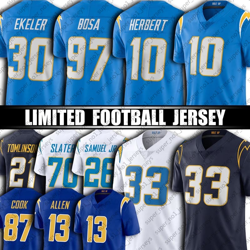 10 Justin Herbert 33 Derwin James Jr Jersey Joey Bosa 30 Austin Ekeler Jerseys LaDainian Tomlinson Asante Samuel Jr Keenan Allen Jared Cook, Man size s-xxxl (sd)
10 Justin Herbert 33 Derwin James Jr Jersey Joey Bosa 30 Austin Ekeler Jerseys LaDainian Tomlinson Asante Samuel Jr Keenan Allen Jared Cook, Man size s-xxxl (sd)