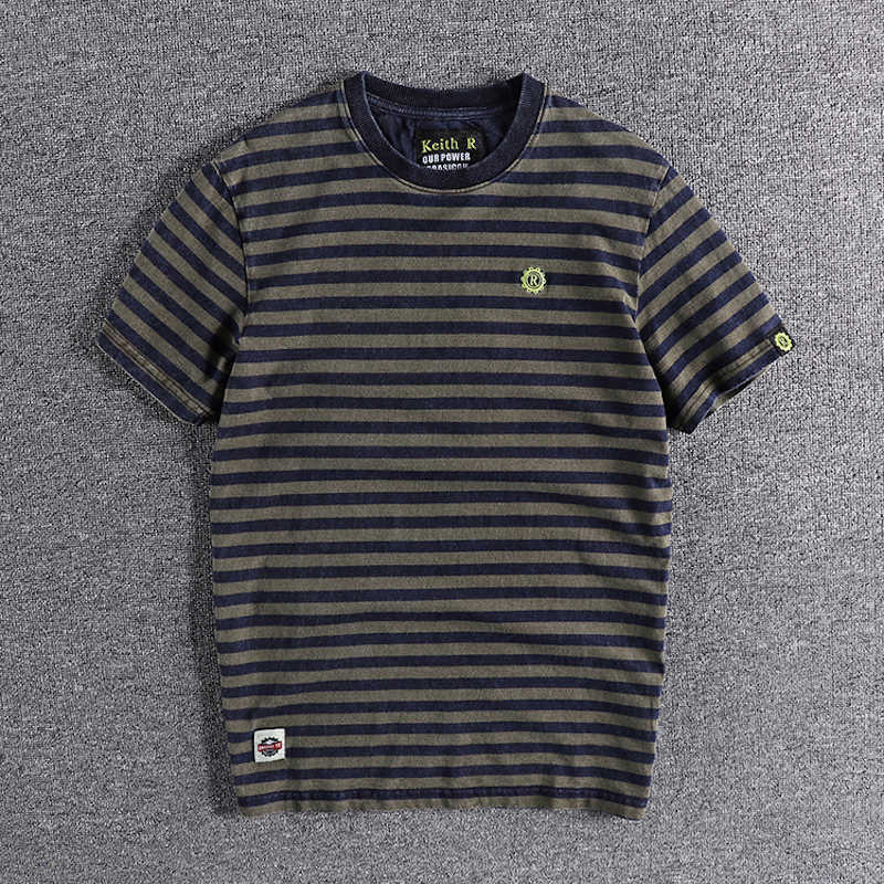 2022 Men Summer Fashion Japan Harajuku Simple Style Stripe O-Neck Short Sleeve Vintage Cotton Streetwear Casual Pullover T-Shirt 210629, Red
2022 Men Summer Fashion Japan Harajuku Simple Style Stripe O-Neck Short Sleeve Vintage Cotton Streetwear Casual Pullover T-Shirt 210629, Red