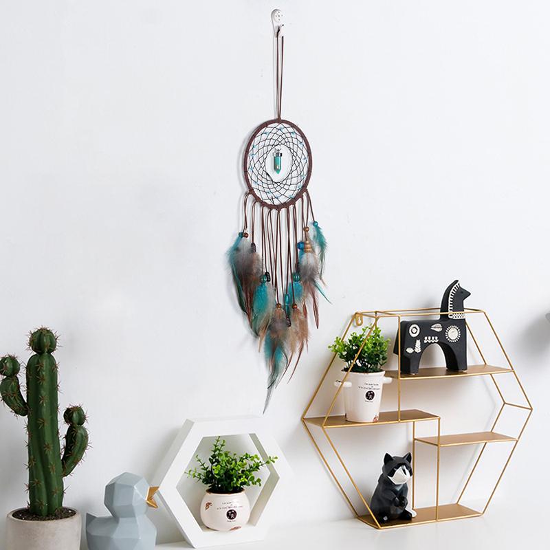 Decorative Objects & Figurines 2022 Simple Wind Chime Pendant Creative Turquoise Dream Catcher Single Ring Bedroom Living Room Decoration Fe
Decorative Objects & Figurines 2022 Simple Wind Chime Pendant Creative Turquoise Dream Catcher Single Ring Bedroom Living Room Decoration Fe