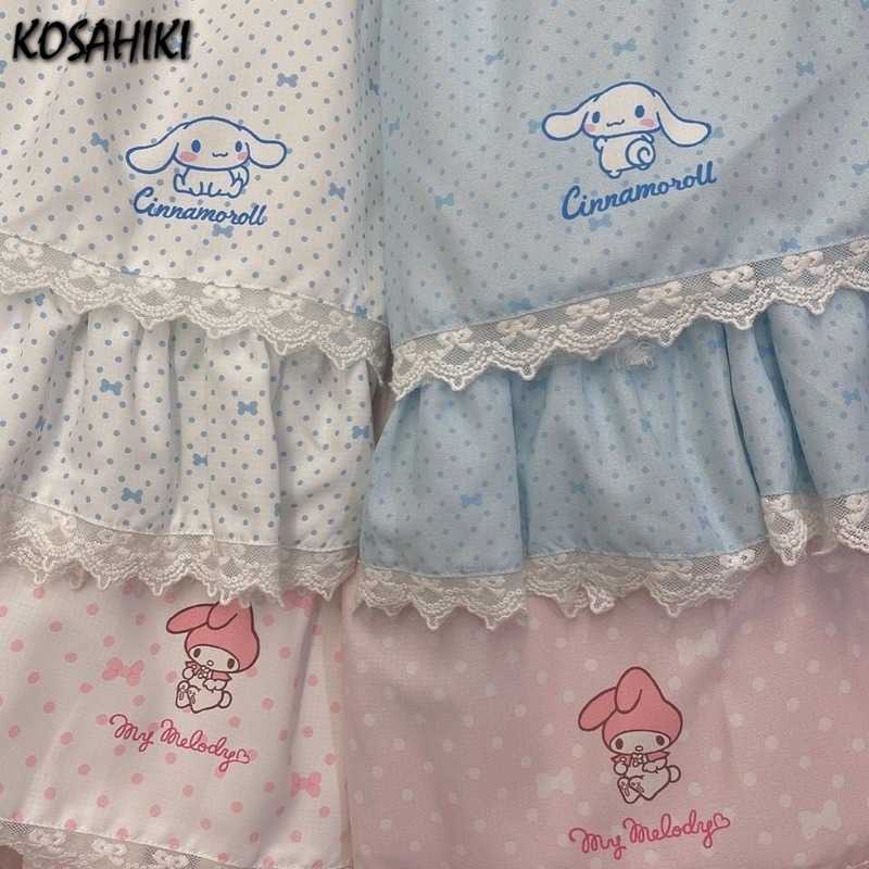 KOSAHIKI Japanese Harajuku Girls Pleated Skirts Gothic Sweet Lolita Cake Mini Skirt Ball Gown Women Kawaii Short summer 210619